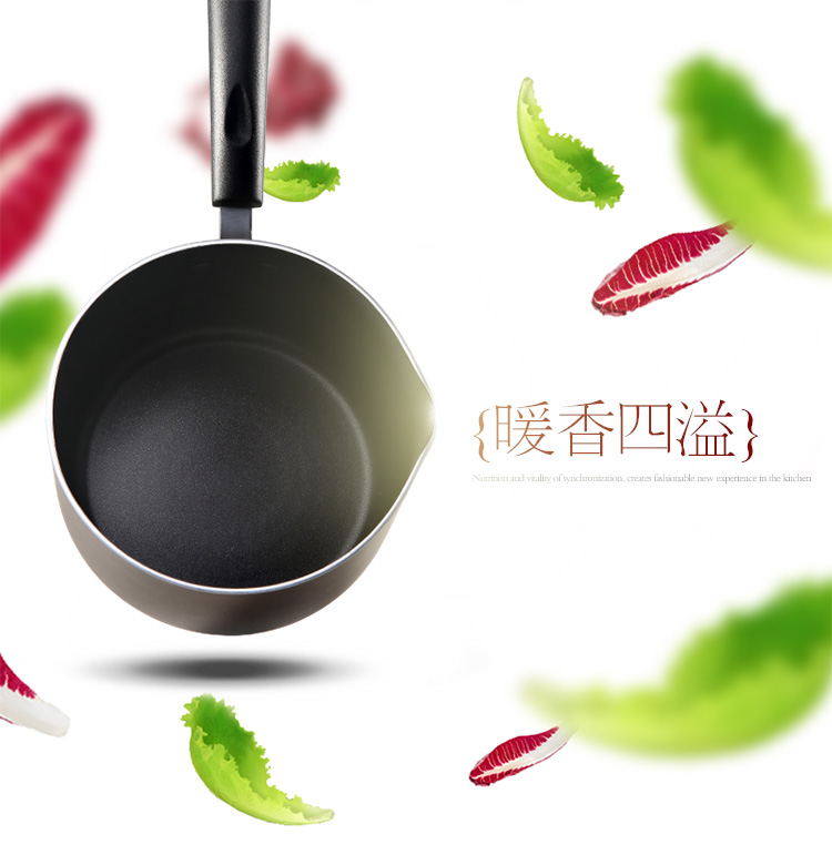 南方厨具 16CM奶锅 健康不粘锅煮热奶锅 具电磁炉用 咖啡色 NF622 咖啡色