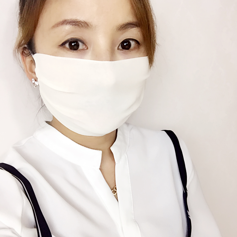 春秋桑蚕丝口罩女真丝夏季透气乔其纱防晒防风防过敏面罩 嫩肤色 双层