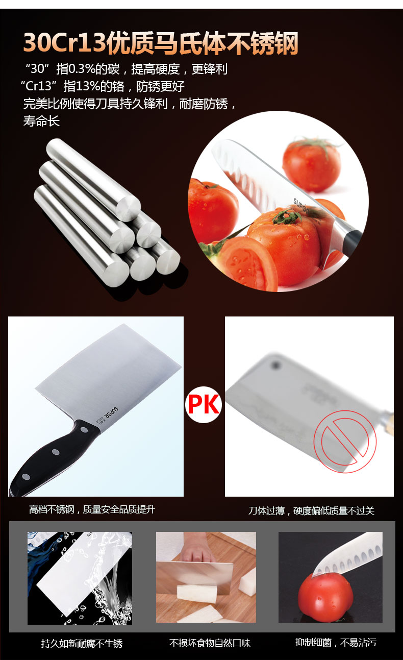 苏泊尔SUPOR游刃系列I刀具5件套T0727套刀刀剪组合刀具厨具厨房配件