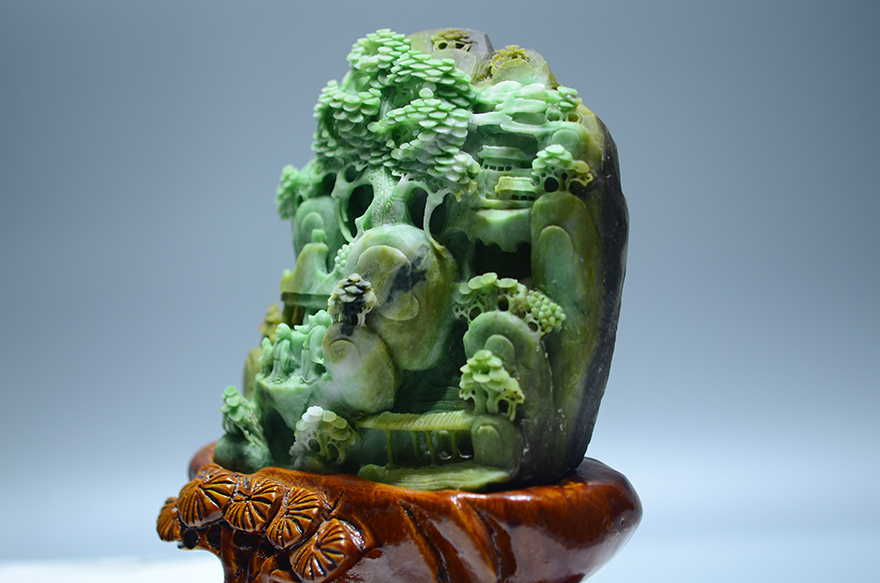 珠宝玉器 其他玉石 中国四大名玉独山玉【平步青云】摆件1940g赛客