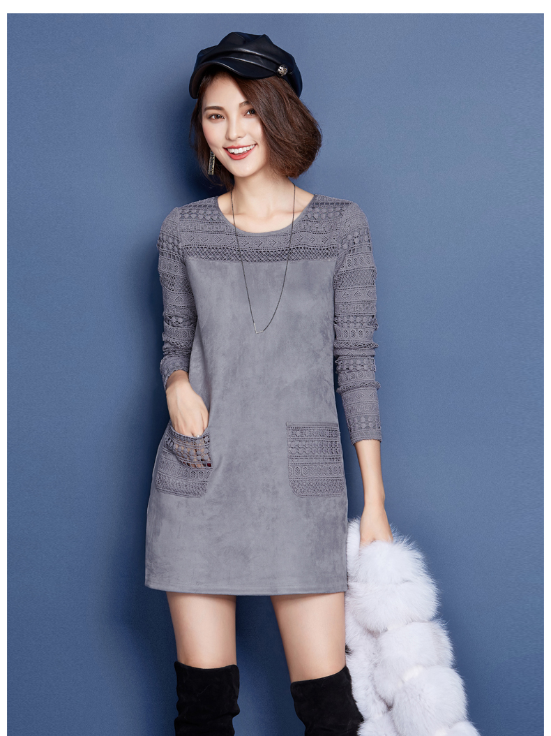 
                                        贲雅优连衣裙女2017春秋新款时尚中长款包臀显瘦衬衣领打底裙G786 酒红色 L                