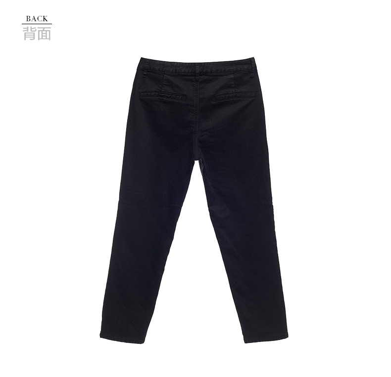 Basic House/百家好流行新款热裤衣纯色韩版牛仔裤HODP721E 黑色/BK 160/64A/M