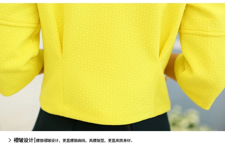 美莉姬  2016春季新款女装  韩版两件套半身裙修身休闲时尚薄短外套女 春  9270 白色 M