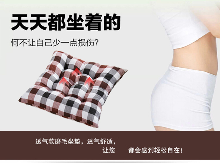 
                                        爱畅享家纺 办公电脑椅垫 印花磨毛坐垫 花粉世家 40*40CM                