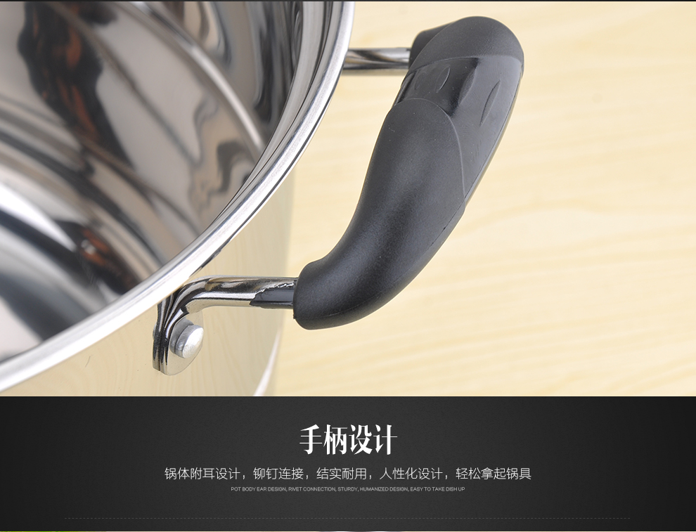 延兴 不锈钢蒸锅二层三层多层复底蒸煮双层汤锅 电磁炉煤气灶通用 28三层