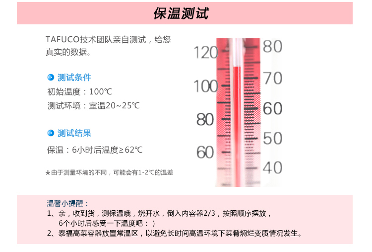 
                                                            泰福高（TAFUCO） 日本保温饭盒超长保温桶304不锈钢学生多层提锅大容量便当盒 T-0057桃粉色+原装包 2000ML                