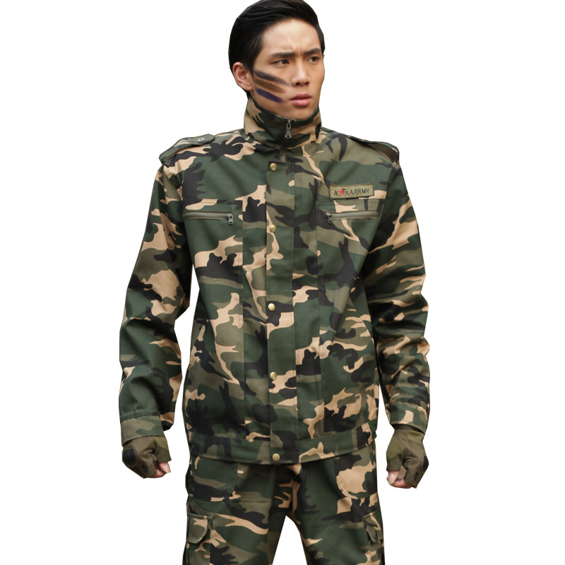 作战多袋耐磨训练服 运动服套装 作训服套装 特种兵迷彩 170