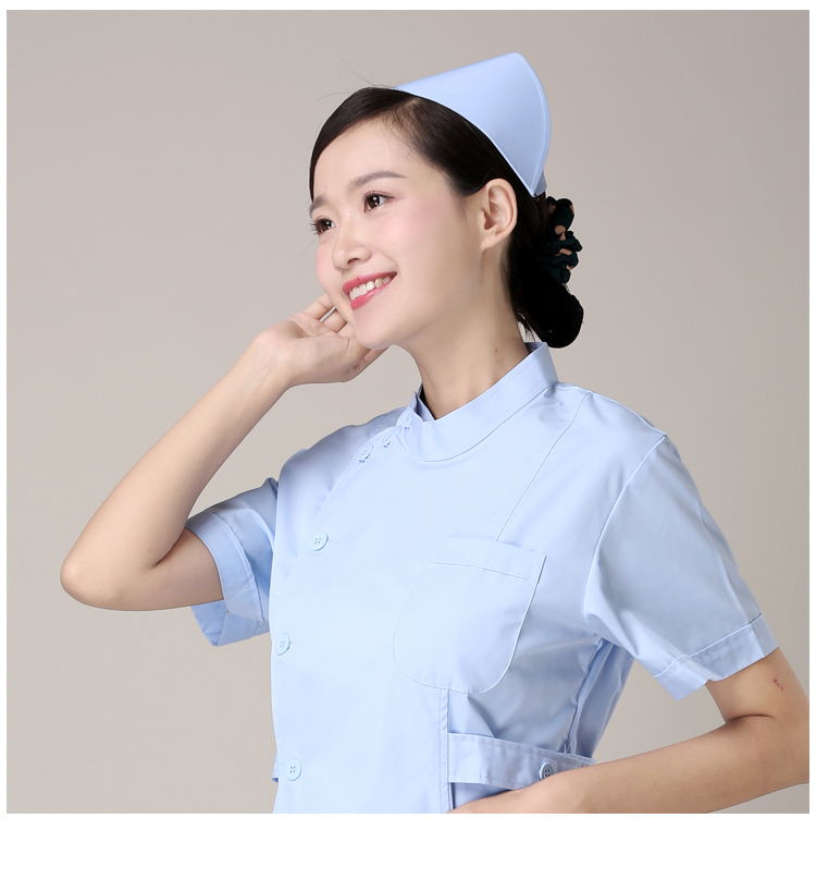 护士用品帽子护士长帽燕尾帽白色粉色蓝色加厚涤卡护士服护士服 粉色