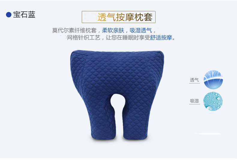 
                                        渐渐康 办公室午睡枕 U型趴睡枕 手枕抱枕靠枕记忆棉 午休神器 蓝色 36*35*12cm                