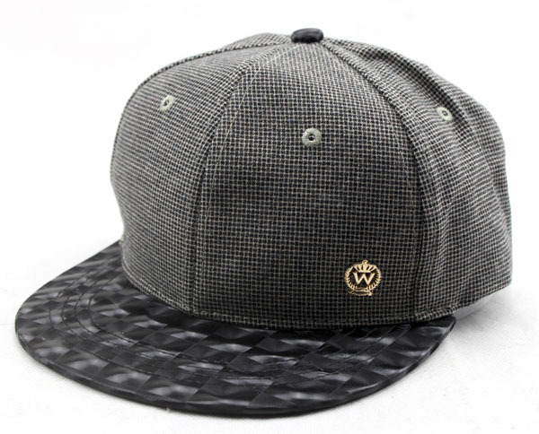 帽子 皮沿格子棒球帽 男女士平沿嘻哈帽子bd 黑色