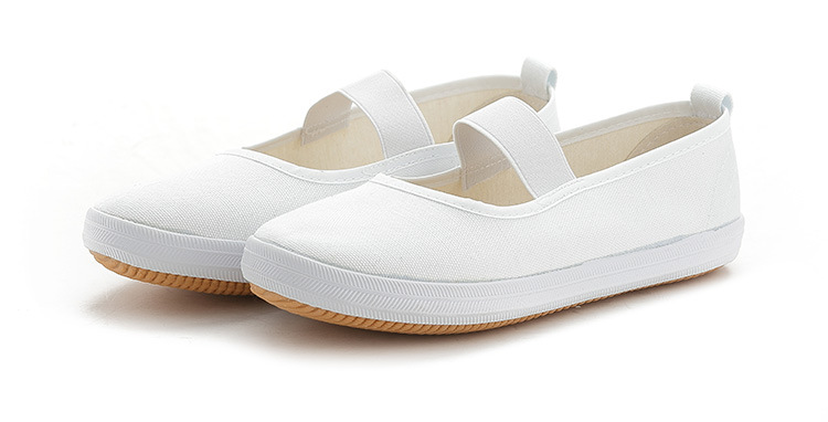 护士鞋白色儿童跳舞蹈鞋老北京布鞋软底工作鞋女童美容院平底夏季白色