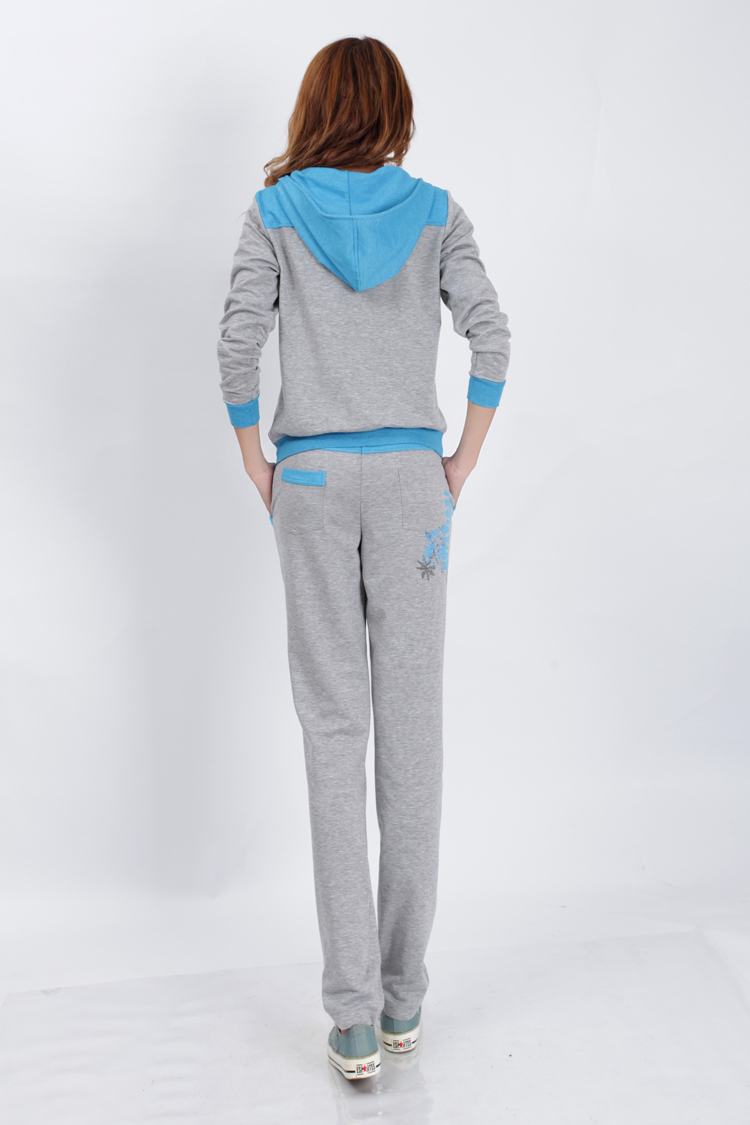 2015雅玳秋装新款韩版女装运动服休闲套装卫衣两件套 8286 紫红色 XXL