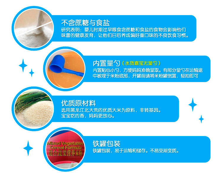 嘉宝（Gerber）婴幼儿米粉  宝宝辅食米糊 1段营养原味米粉225g 6个月以上宝宝
