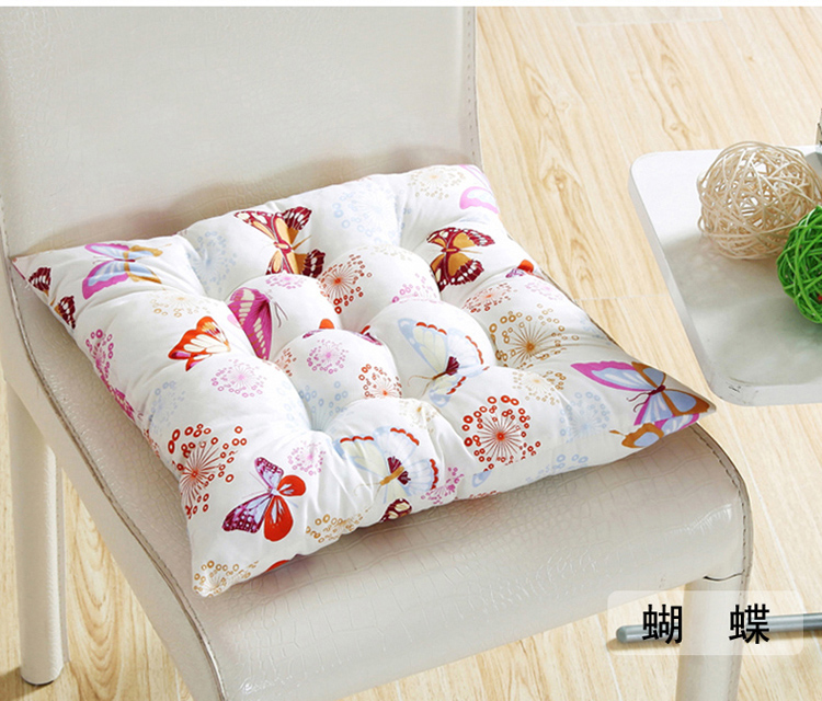 
                                        爱畅享家纺 办公电脑椅垫 印花磨毛坐垫 花粉世家 40*40CM                