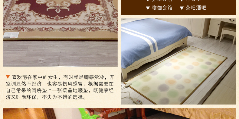 
                                        丰盈和暖碳晶电热坐垫 韩国远红外加热座垫 办公椅垫速热取暖垫 可调温节能加热垫45*45 棕色                
