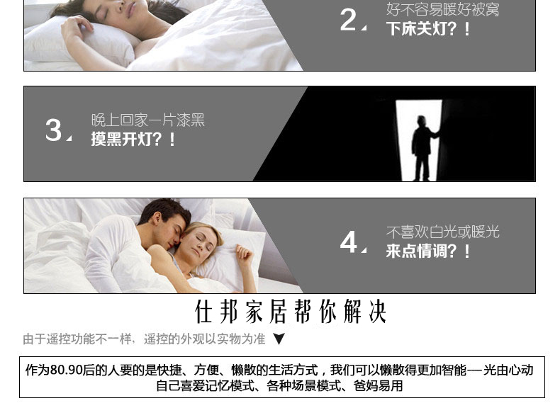 【仕邦】现代简约LED长正方形吸顶灯客厅卧室餐厅书房灯具大气创意个性温馨无极调光办公灯饰 40*40CM 白光LED20W
