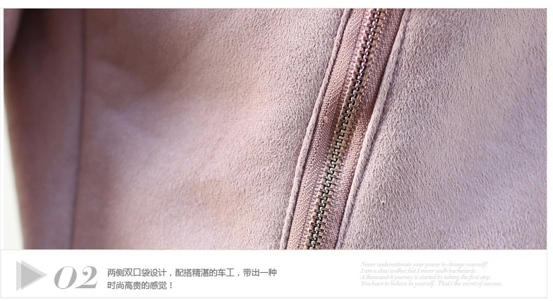玫恋雅2015秋冬新品韩版修身时尚气质仿鹿皮绒外套棉衣女羊羔毛短款外套女MLY9637 姜黄色 XL