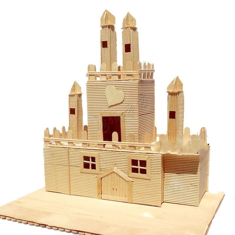 雪糕棒棍木条diy手工制作房子模型材料冰棒棍棒拼装玩具生日礼物房o