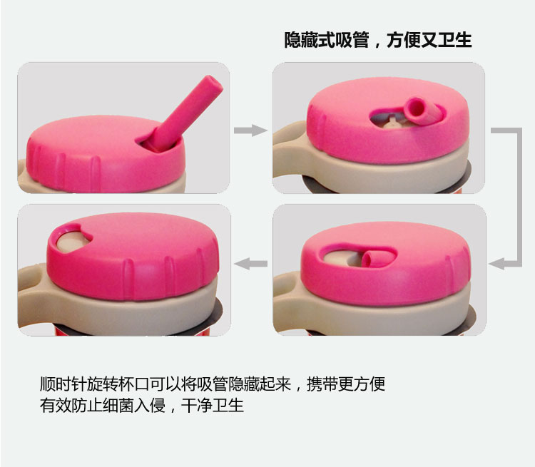 
                                        美国进口OXO奥秀成人/宝宝通用354ml旋转盖吸管杯9102300 红色                