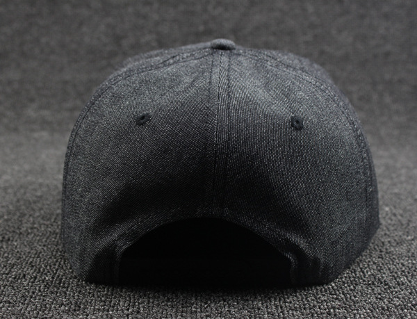 棒球帽子春夏 刺绣字母平沿嘻哈帽 男女士bd 黑色