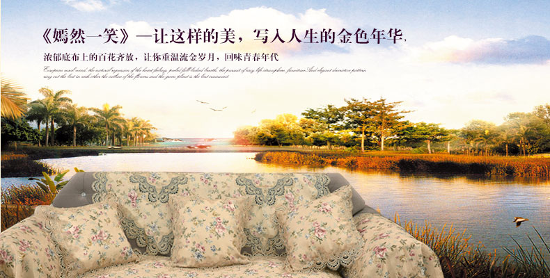 
                                        月和家思 欧式布艺沙发靠垫抱枕靠背垫套大号含芯 嫣然一笑-靠垫 50*50靠垫套 不含芯                