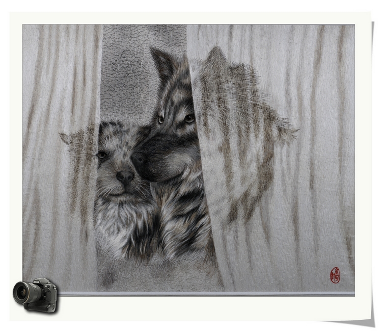 苏绣客厅画装饰画 纯手工刺绣成品挂画办公室 狼图腾