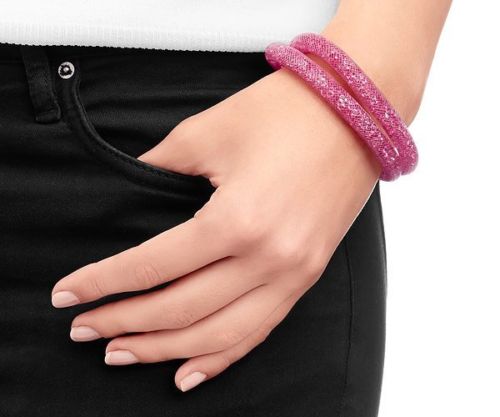 施华洛世奇/swarovski 3d星尘系列(5120152) m号 粉色 水晶手环