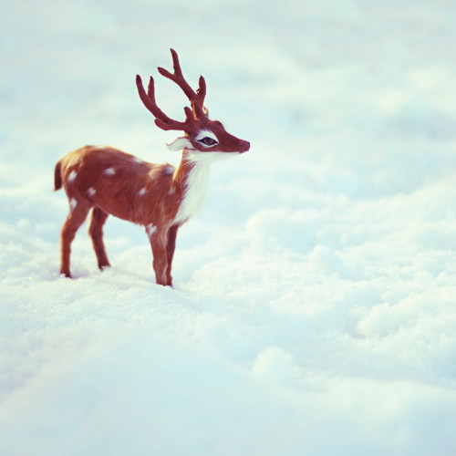 暖冬饰物小麋鹿925纯银耳钉女雪花个性不对称素银圣诞耳饰e011