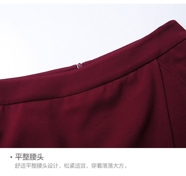 OSA欧莎2015冬季新款女装 假两件简约小A型休闲短裤SK523036 酒红色 S