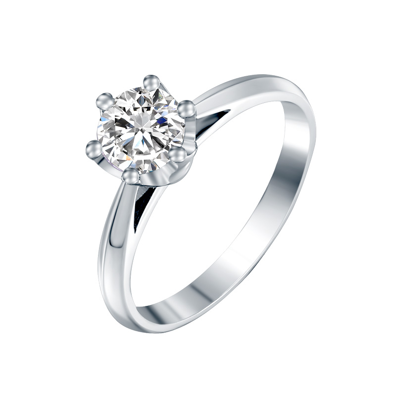 菜百首饰 钻石戒指-拥抱 铂金pt950女款钻石戒指 婚戒求婚订婚钻戒 zs