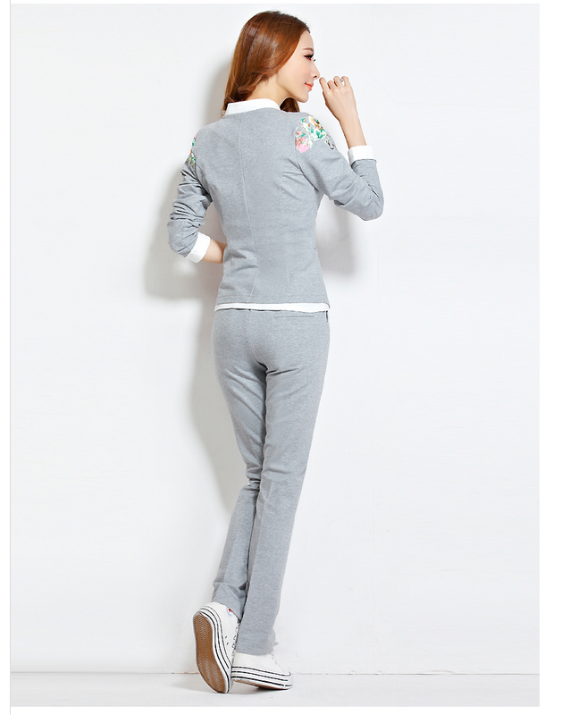 莱西施2015秋季新款卫衣小西服三件套860 粉红色 M