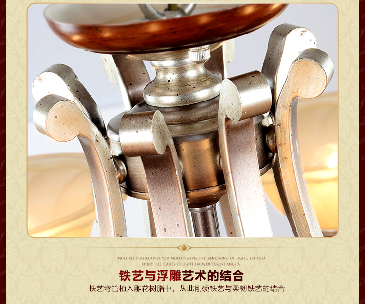
                                        华艺灯饰 欧式吊灯 客厅餐厅卧室书房简约灯具 艾克诗顿 CH0131                