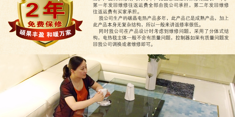 
                                        丰盈和暖碳晶电热坐垫 韩国远红外加热座垫 办公椅垫速热取暖垫 可调温节能加热垫45*45 棕色                