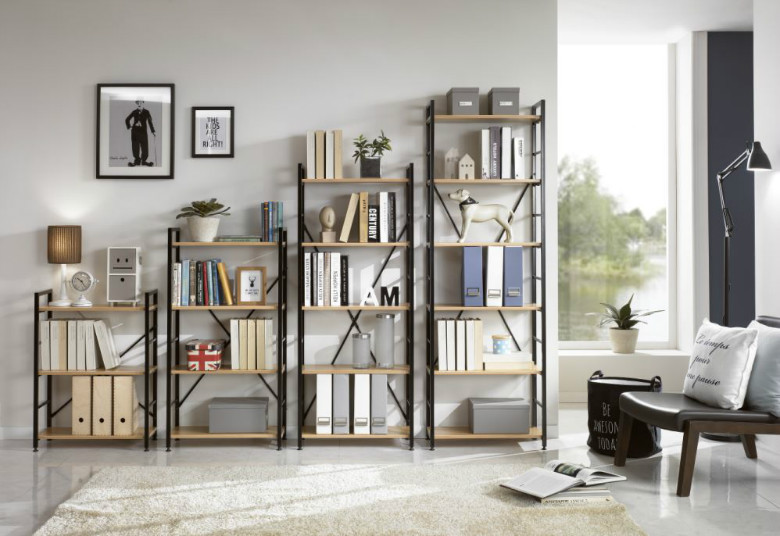 曼瑞雅置物架储物简易柜客厅卧室办公室多层隔板木板家用家具收纳架钢