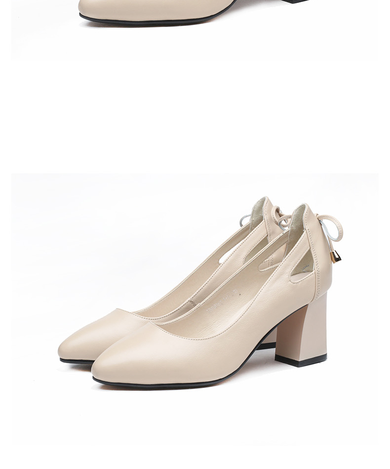 千佰莉 qin&beale 时尚气质职业女鞋百搭中跟尖头白领工作 12d18163