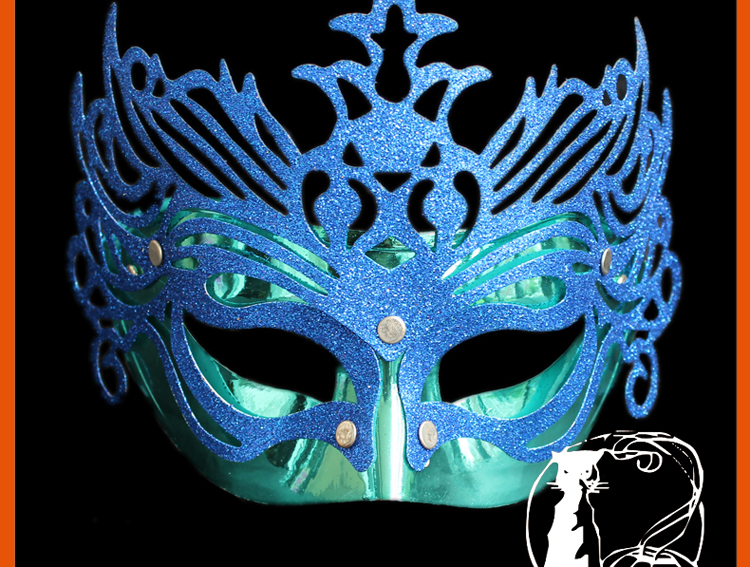 梦之艺 万圣节面具威尼斯公主化妆舞会派对半脸皇冠面具道具万圣装饰