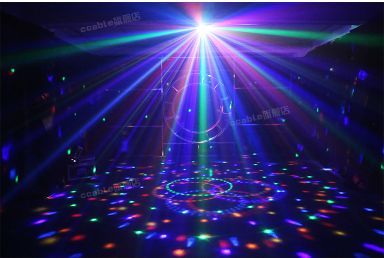 舞台灯光酒吧灯宿舍蹦迪灯led水晶灯旋转灯光球七彩灯房间装饰tv闪光