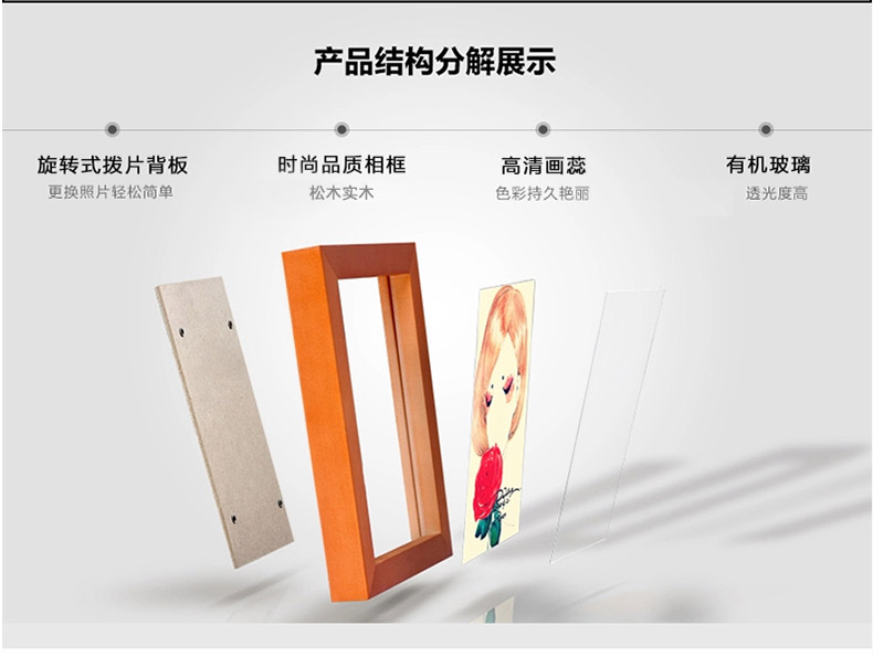 
                                                            【多买优惠】梦雅莉（mengyali）实木挂墙相框7寸6寸5寸8寸10 12 A4寸创意摆台 原木色 7寸挂墙【横竖可挂】                