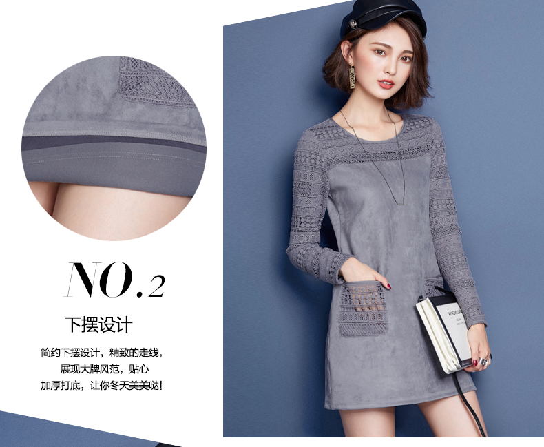 
                                        贲雅优连衣裙女2017春秋新款时尚中长款包臀显瘦衬衣领打底裙G786 酒红色 L                