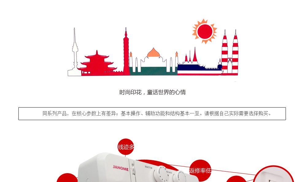 
                                        真善美缝纫机家用电动多功能缝纫机ADE-311                