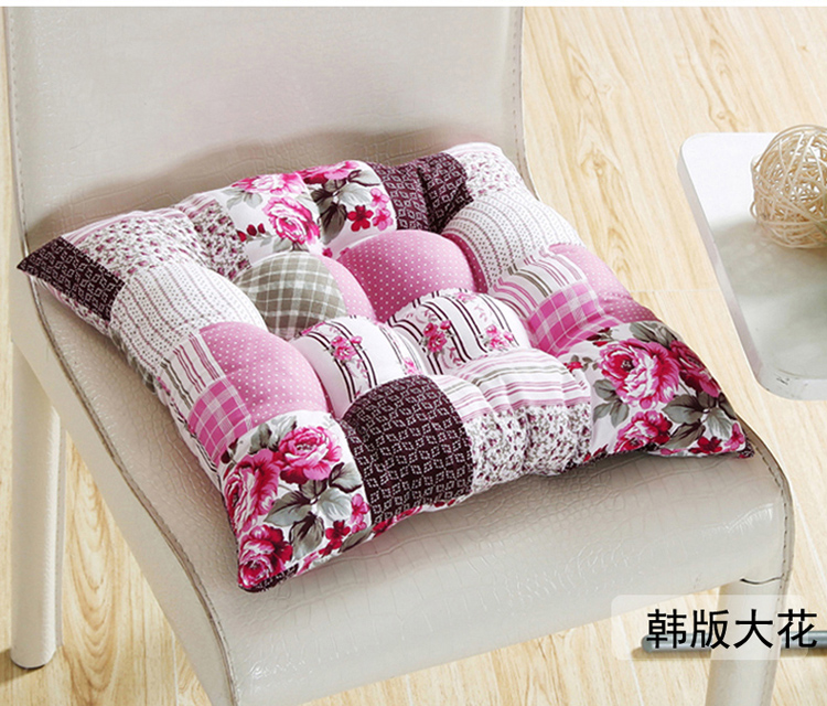 
                                        爱畅享家纺 办公电脑椅垫 印花磨毛坐垫 花粉世家 40*40CM                