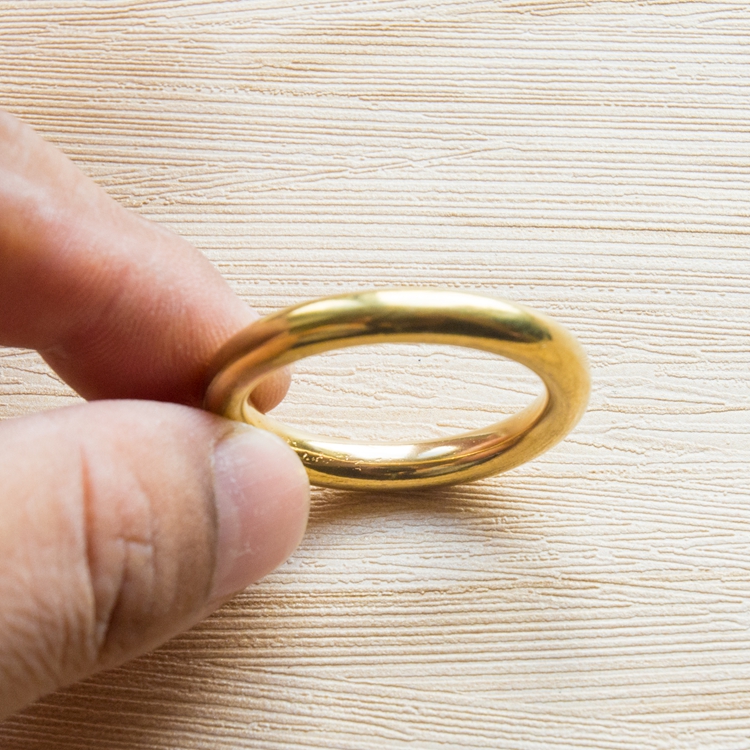 迈多多铜黄钥匙包铜匙圈汽车遥控器锁匙黄铜环腰挂扣小号外径355mm