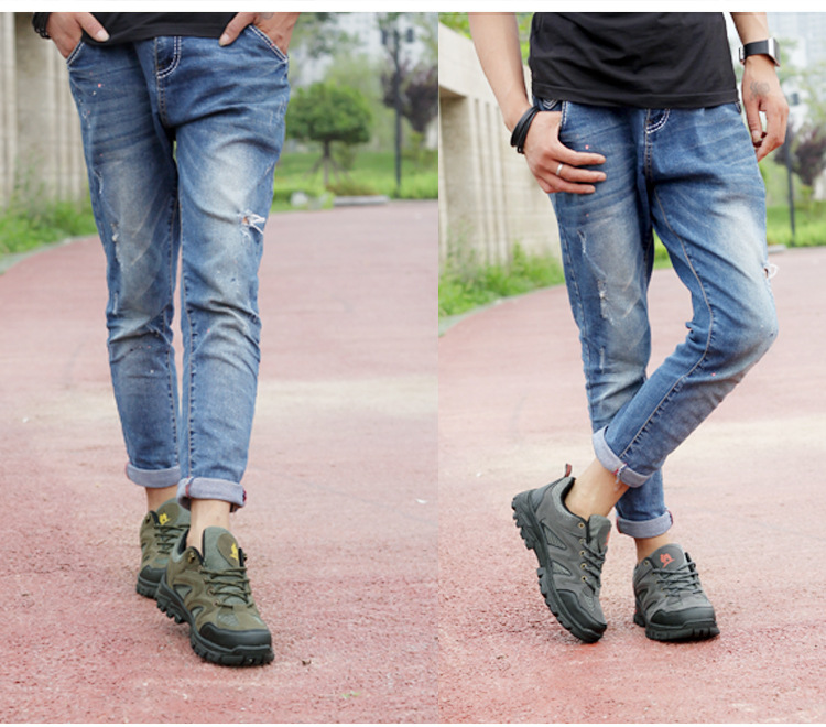 2015秋冬季男士户外登山鞋休闲运动鞋防水防滑耐磨徒步鞋 棕色 43