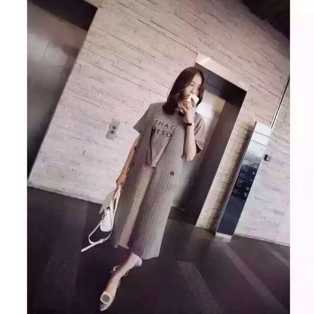 娇人蜜雪韩国2015早秋款 针织马甲 卡其色 均码