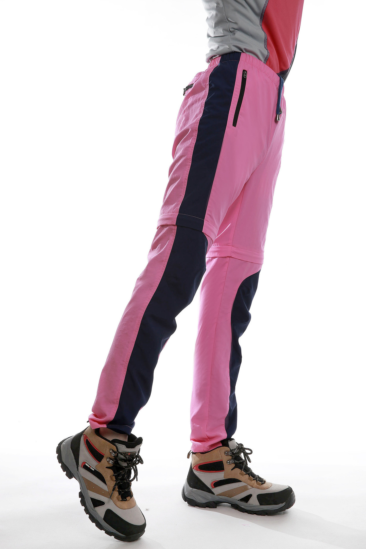 2016新款 户外服装 女款弹力速干裤 两节登山骑行裤 弹力裤 藏蓝女款