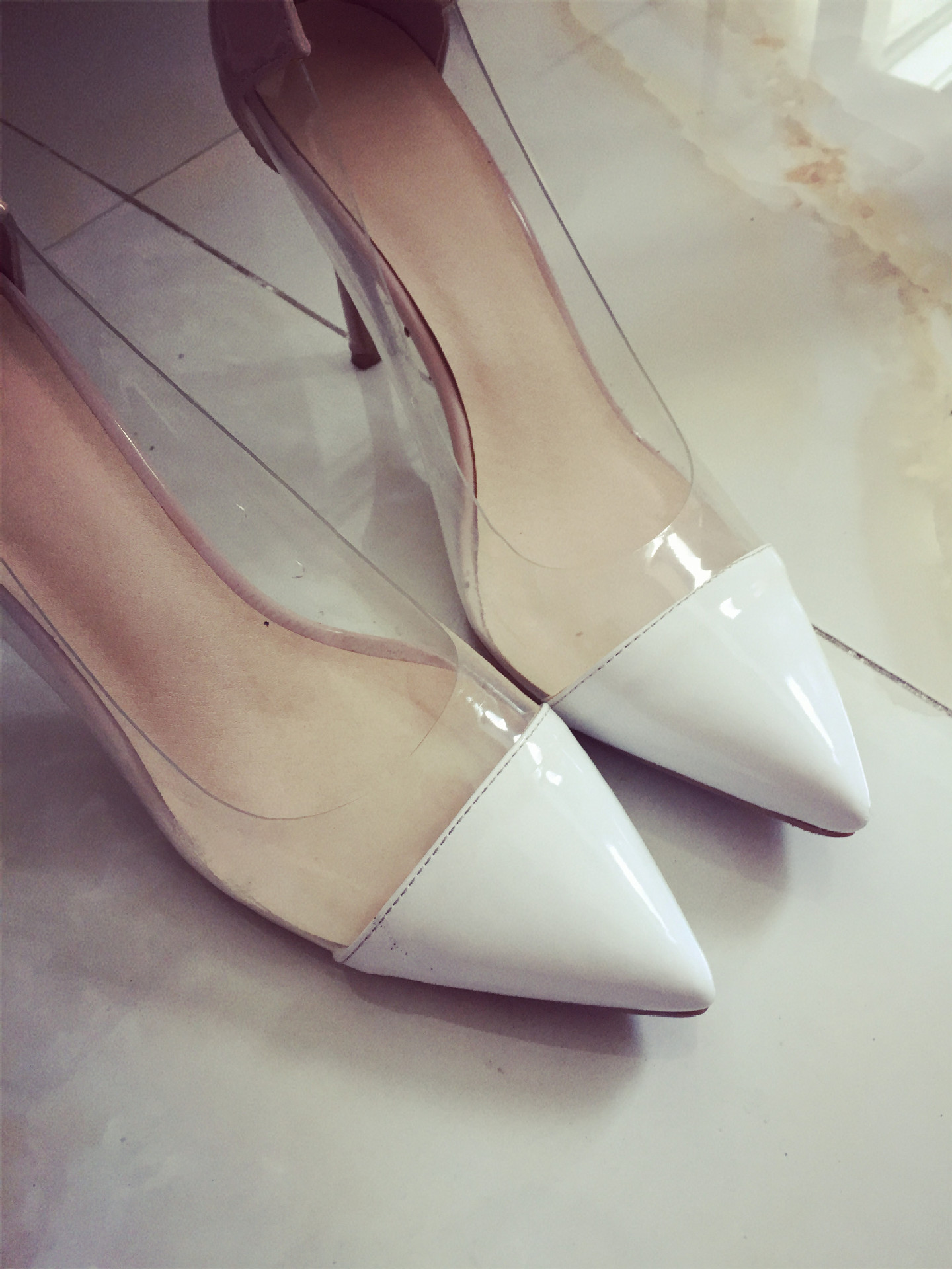 高跟单鞋拼色尖头细跟高跟单鞋女潮多色 黑色9cm跟高 39