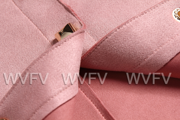 WVFV 2015秋季新品欧美七分袖PU粉色流苏时尚修身气质圆领短外套女 WW70003 粉色 4 M