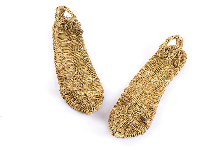 纯手工编织草鞋潮男夏季系带个性复古凉鞋草编红军表演全麻拖鞋sn4099