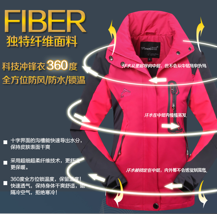 15秋冬新款男女情侣款防水透气加绒加厚保暖冲锋衣男女户外连帽保暖风衣15008 男款加厚军绿色 XL