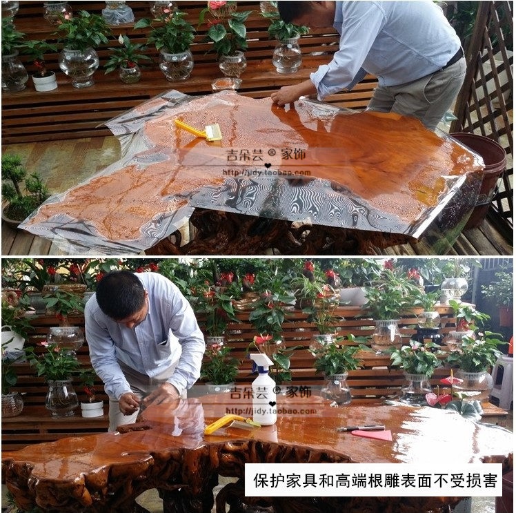 
                                                                                吉朵芸 纳米陶瓷硅胶家具贴膜进口 茶几大理石餐桌桌面保护膜厨房防油贴纸透明橱柜灶台油烟贴瓷砖贴玻璃贴 5mil厚60cm宽 / 每米价                